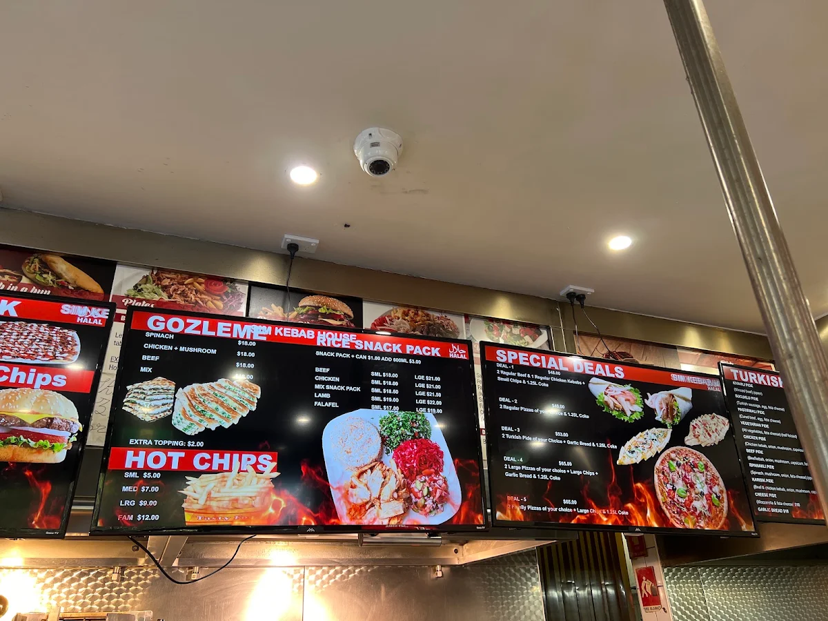 Menu, SIM Kebab House