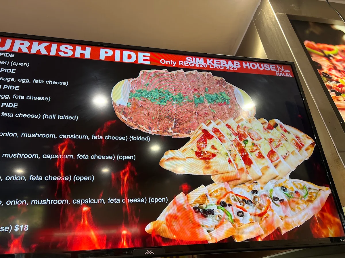 Menu, SIM Kebab House