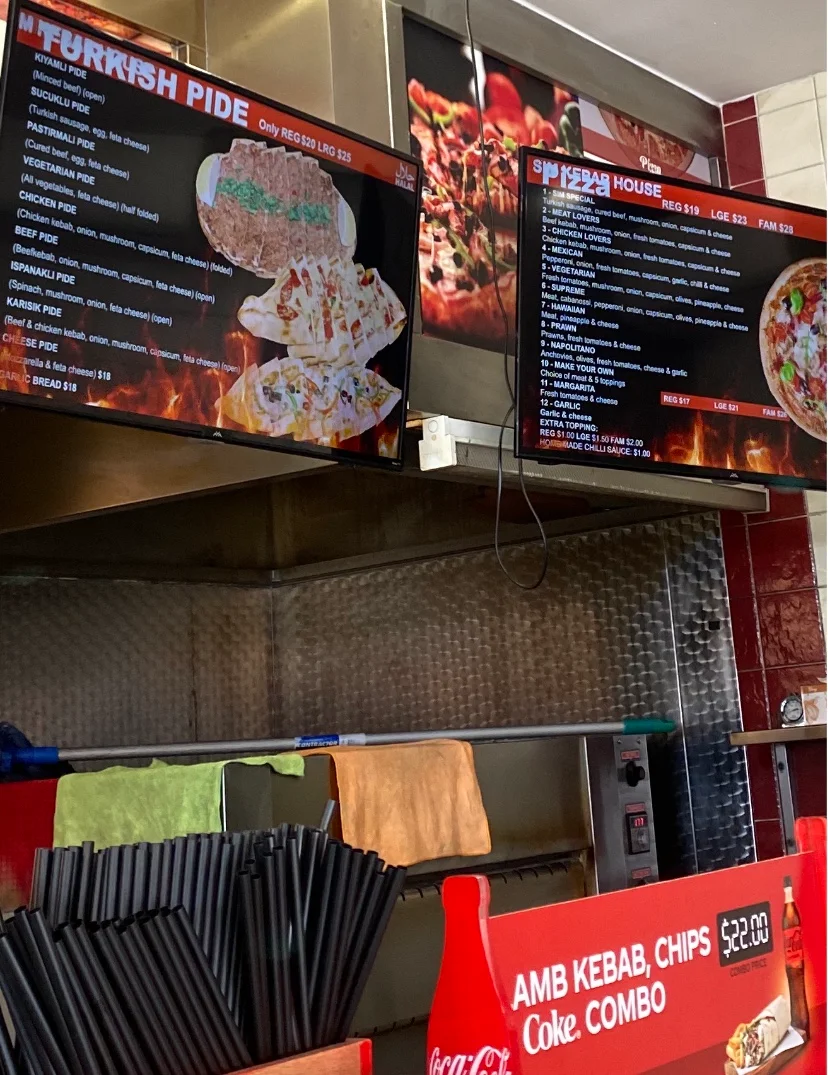 Menu, SIM Kebab House