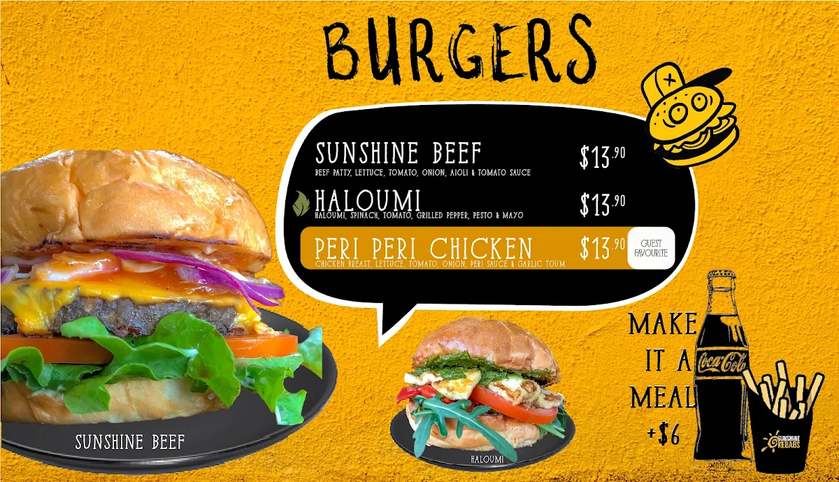 Menu, Sunshine Kebabs - Southport
