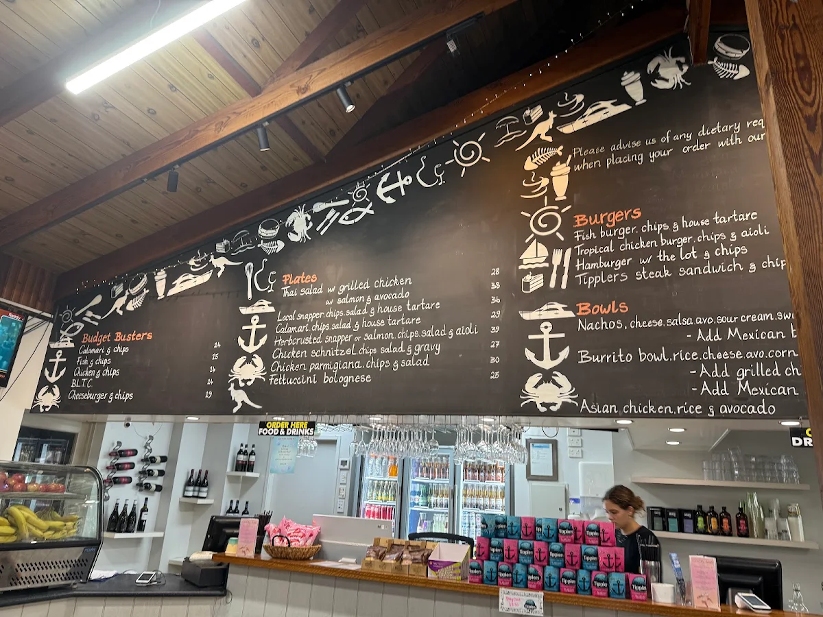 Menu, Tipplers cafe