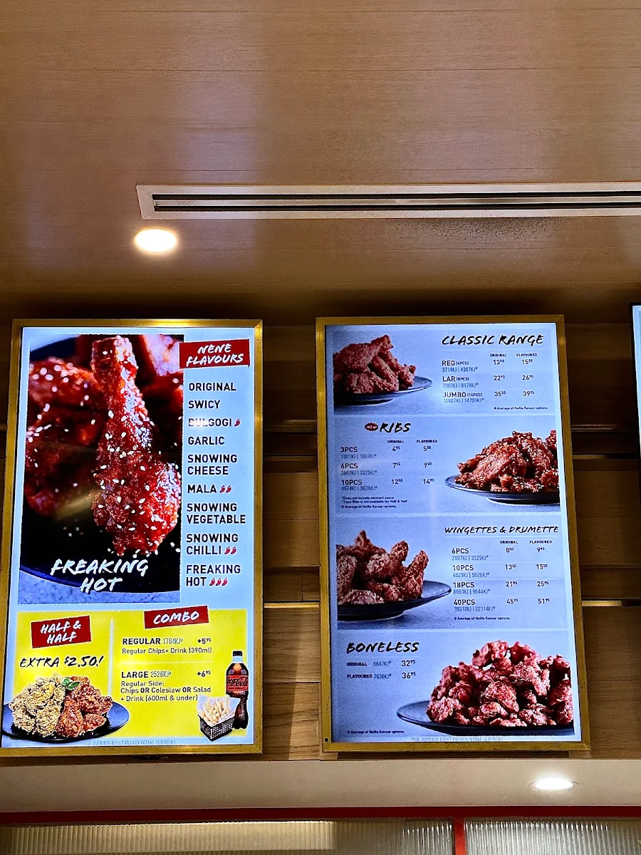 Menu, Nene Chicken