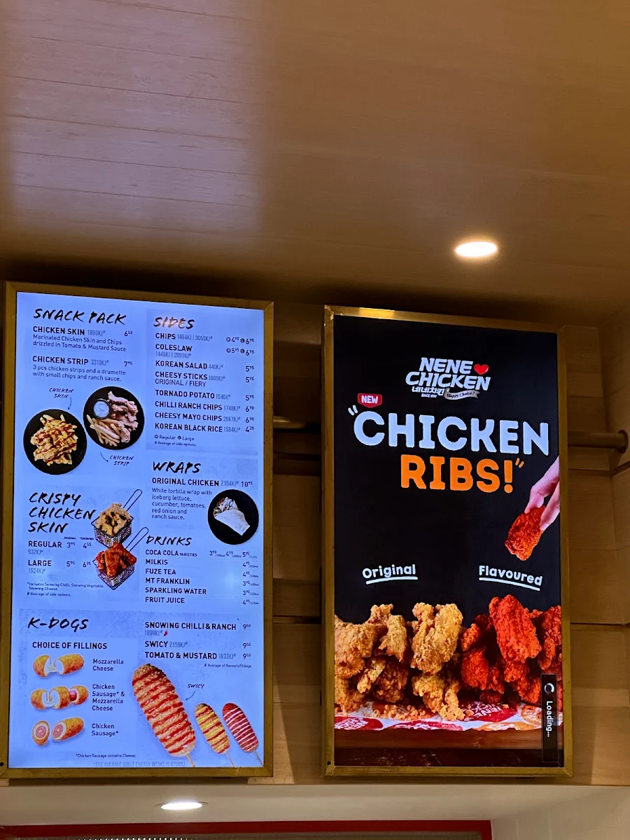 Menu, Nene Chicken