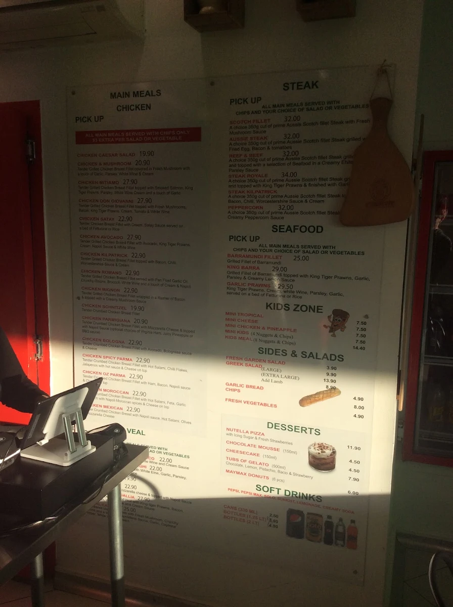 Menu, ItalianIssimo Pizza & Pasta