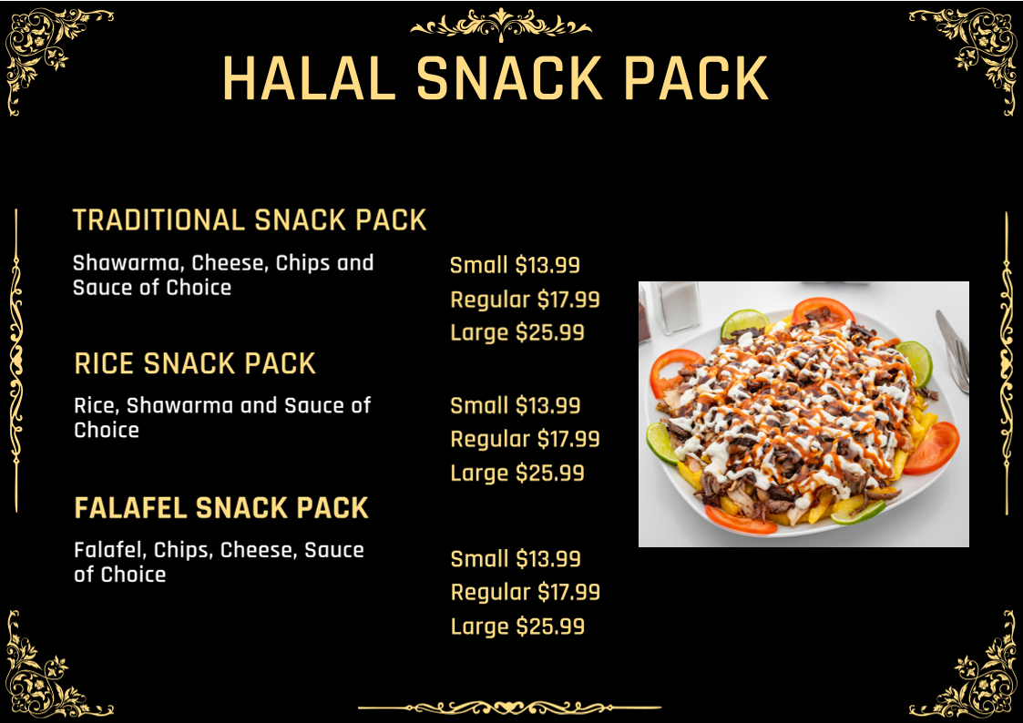 Menu, Ishtar Shawarma and Grill