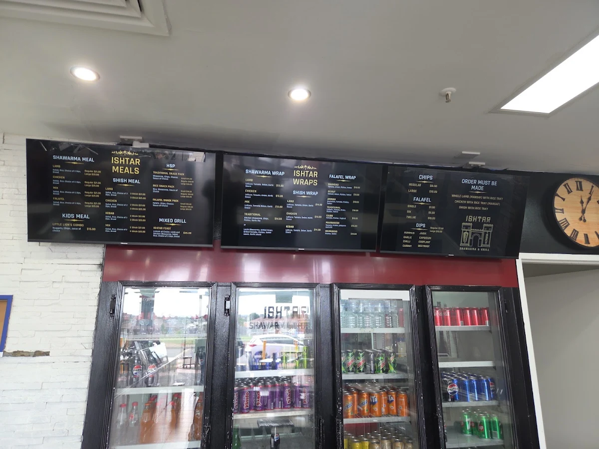 Menu, Ishtar Shawarma and Grill