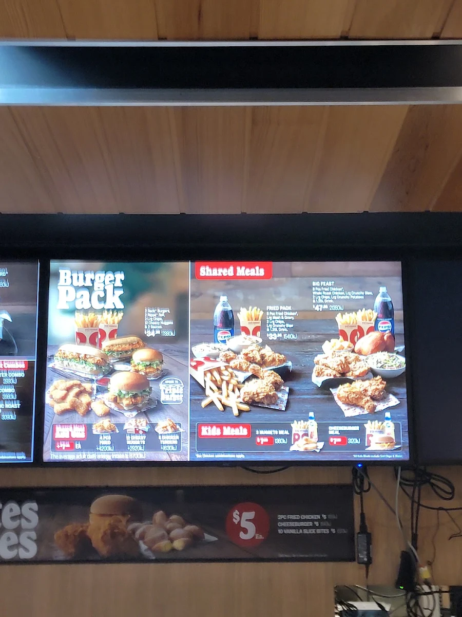 Menu, Red Rooster Ballarat