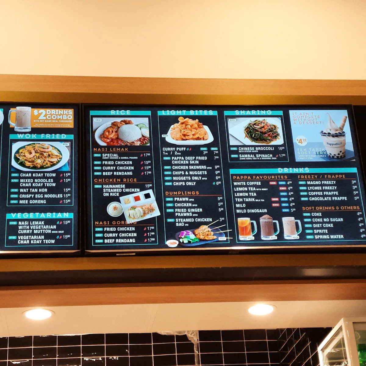 Menu, PappaRich M-City