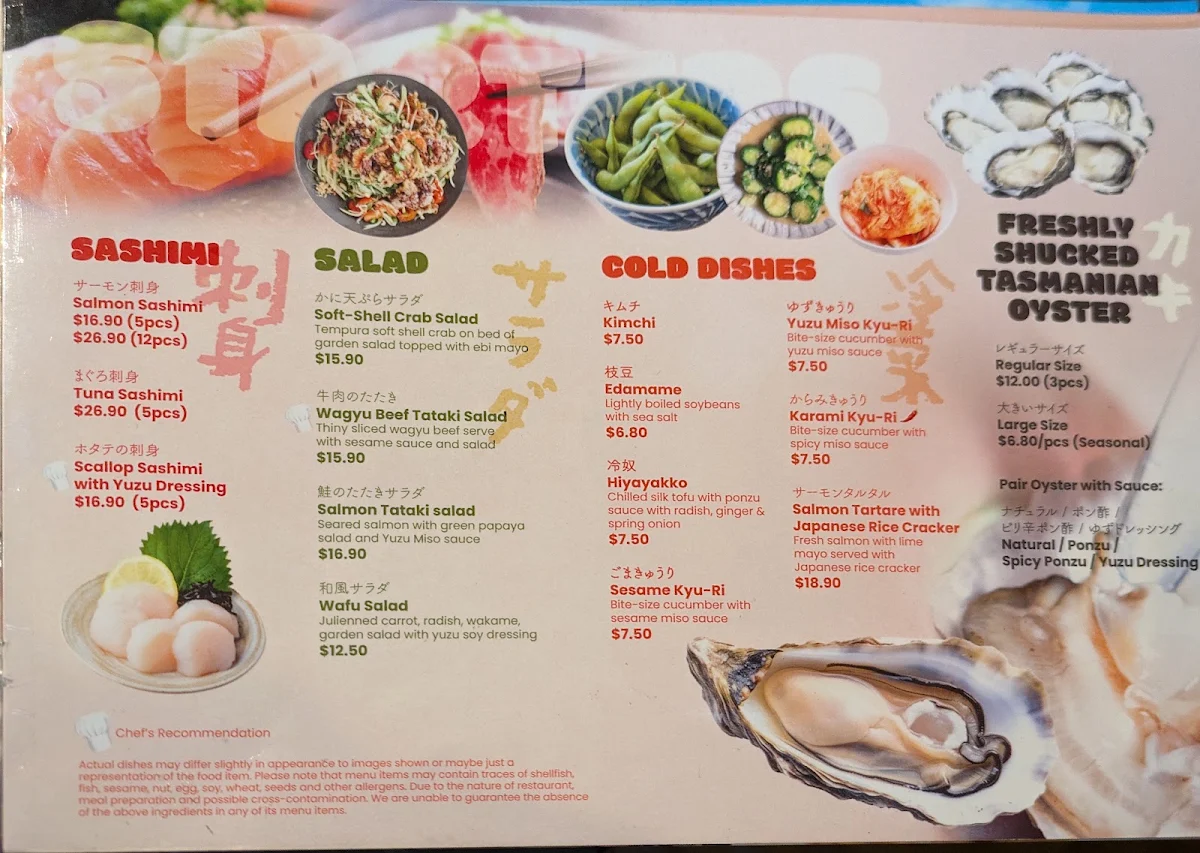 Menu, Dohtonbori (Docklands)