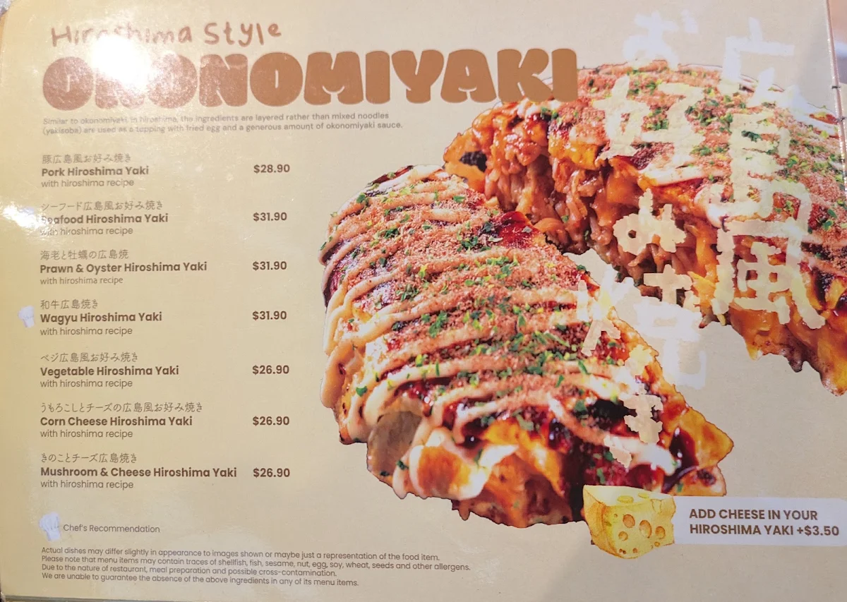 Menu, Dohtonbori (Docklands)