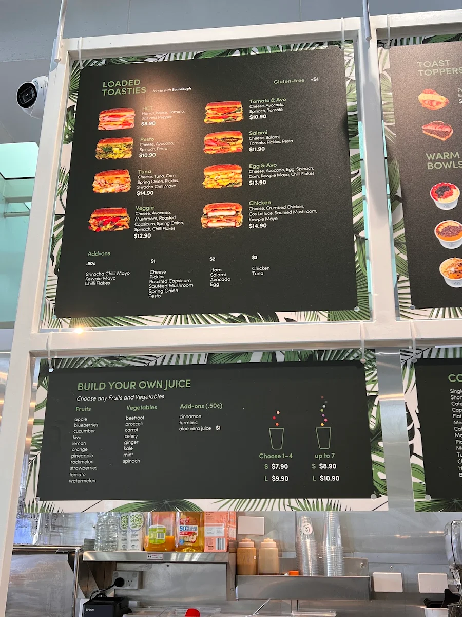 Menu, On The Juice