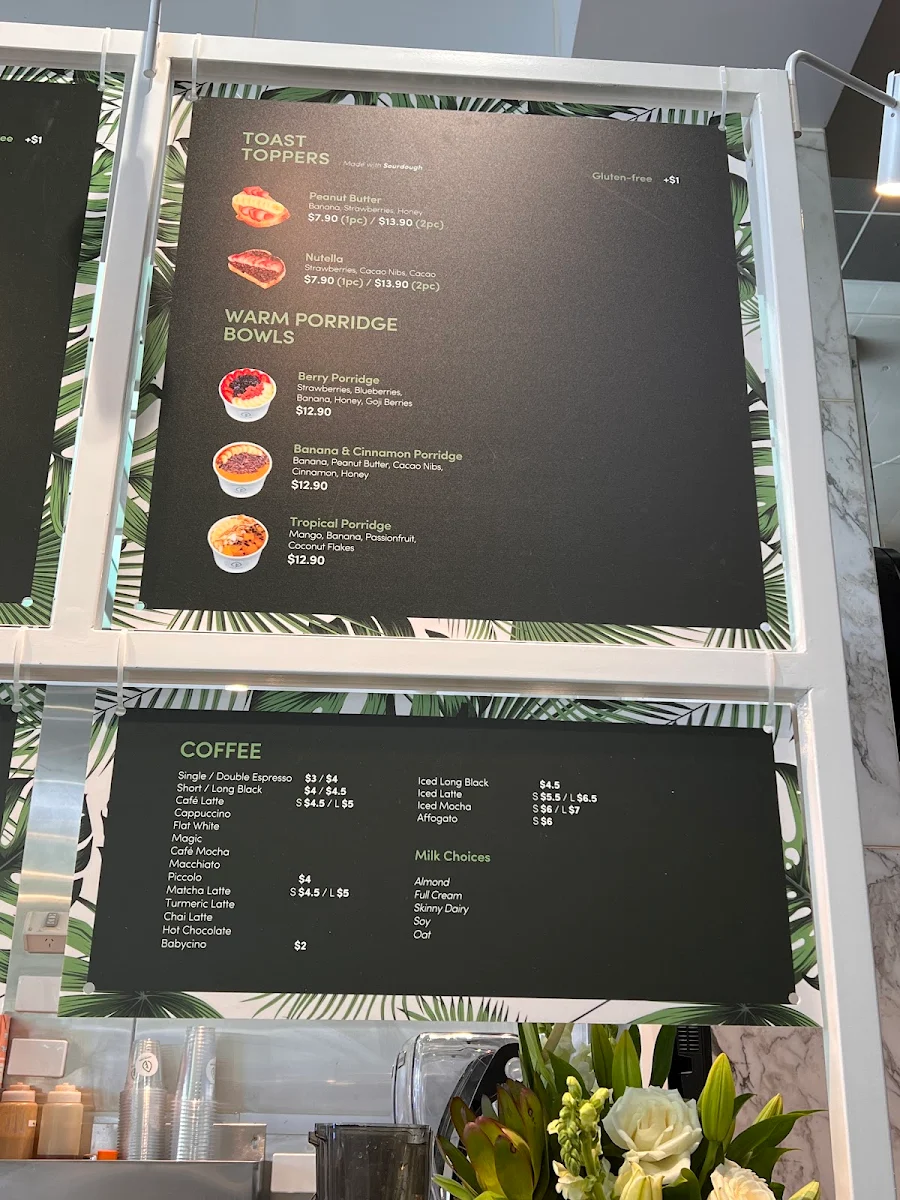 Menu, On The Juice