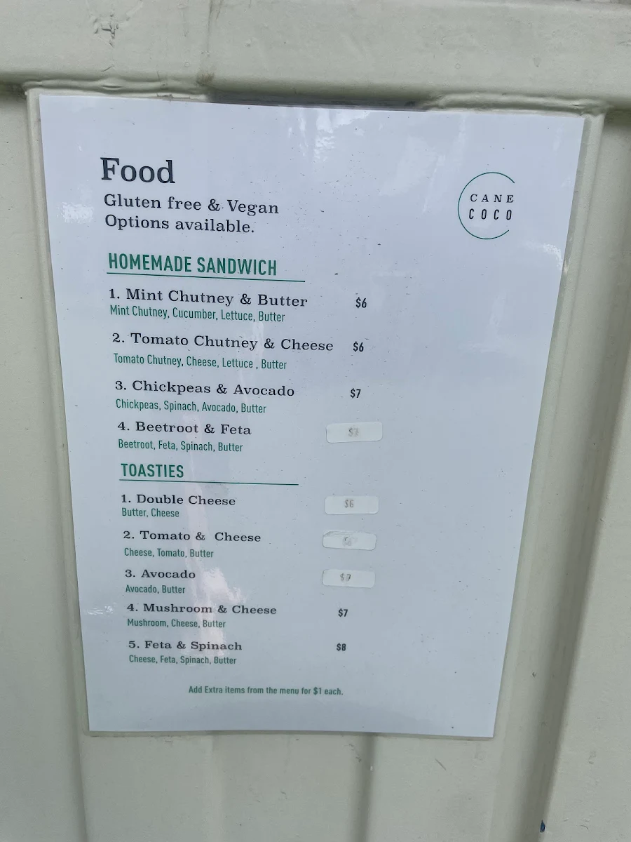 Menu, On The Juice