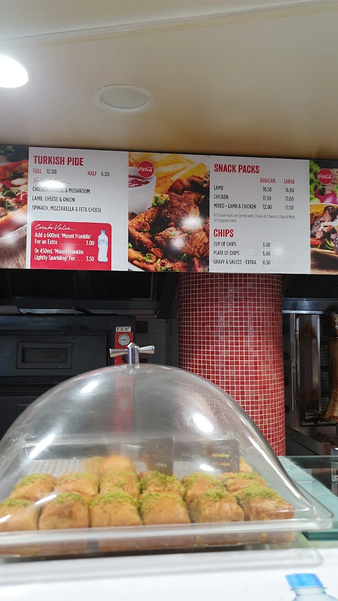 Menu, Alice Pide & Kebabs