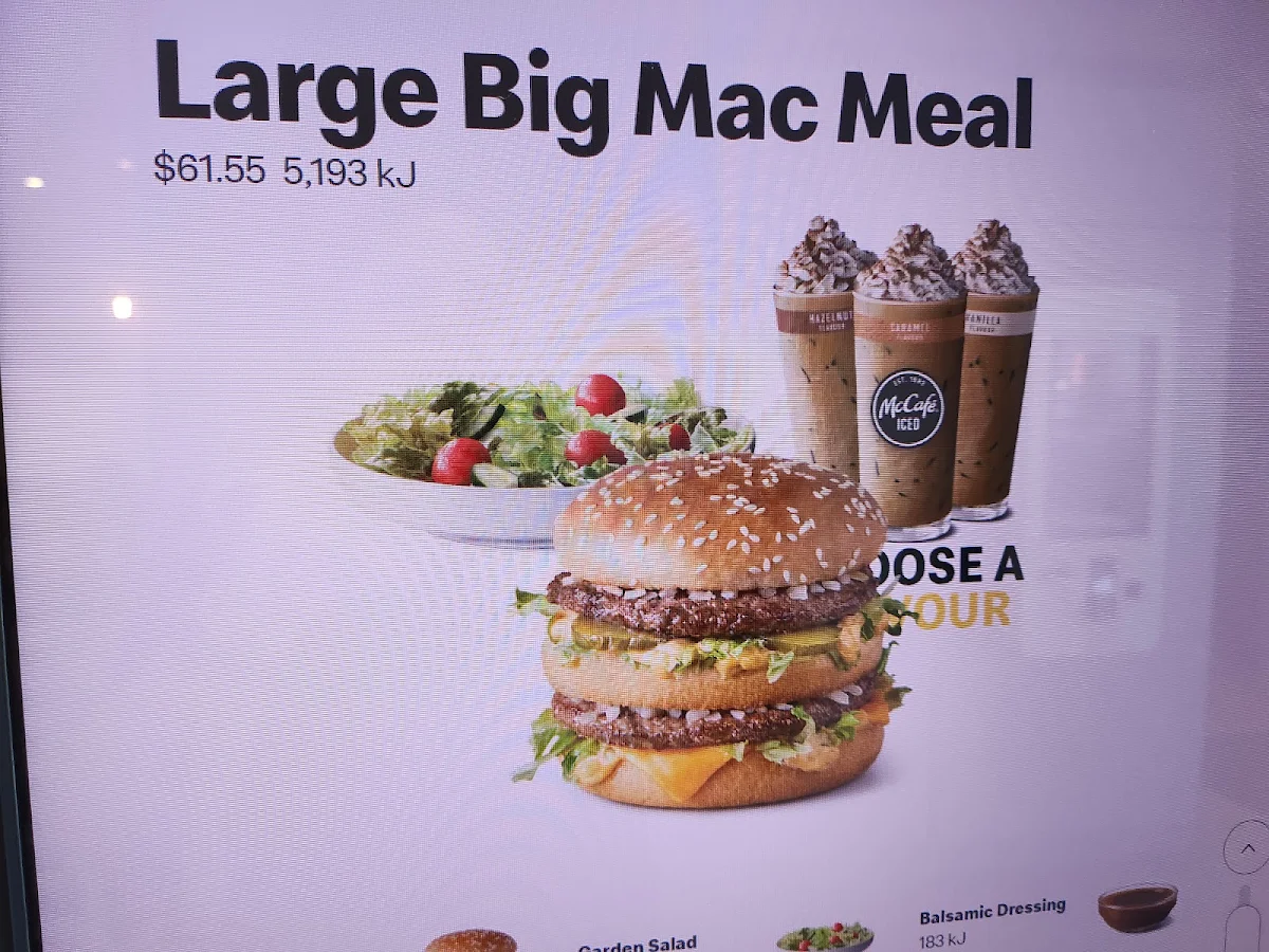 Menu, McDonald's Mackay South Ooralea