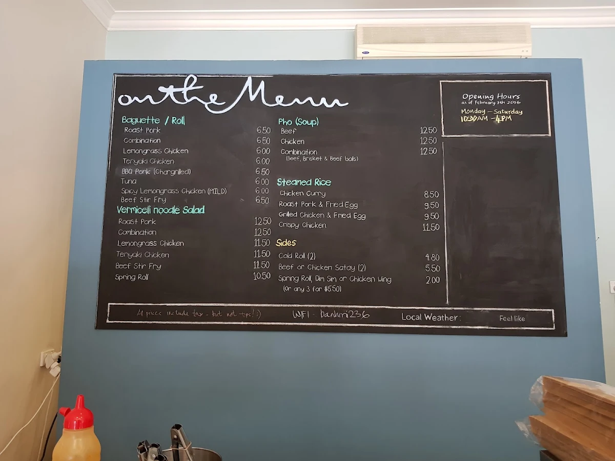 Menu, Bite Mi Vietnamese Street Food