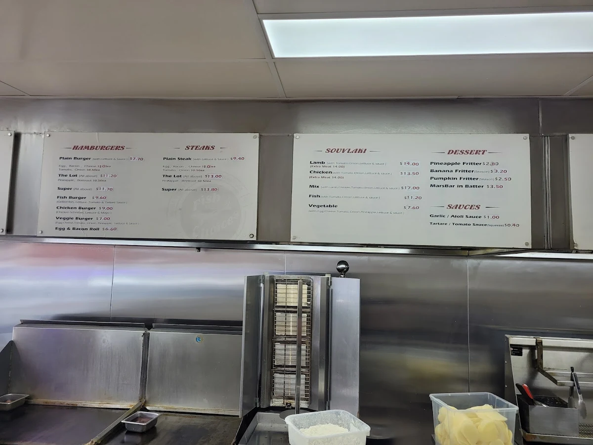 Menu, Fish Choices