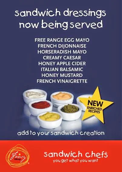 Menu, Sandwich Chefs - Traralgon