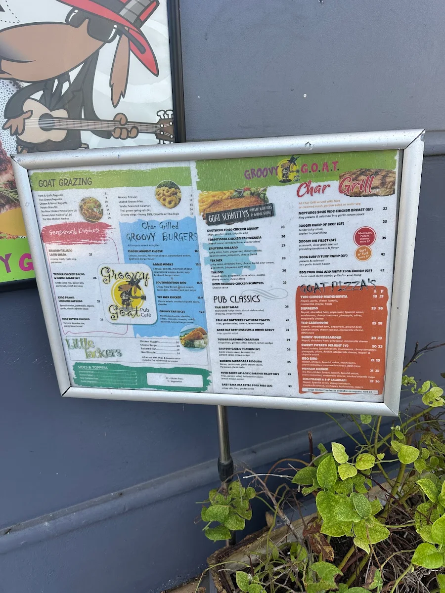 Menu, Groovy Goat