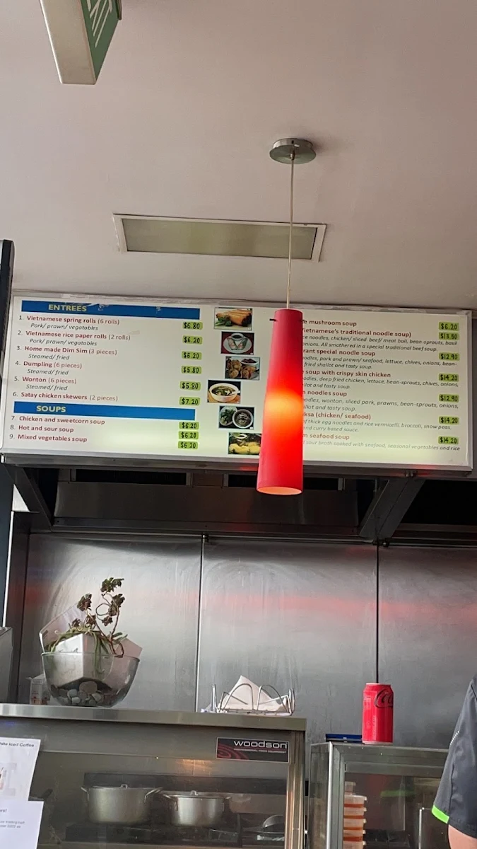 Menu, Belmore Vietnamese Food