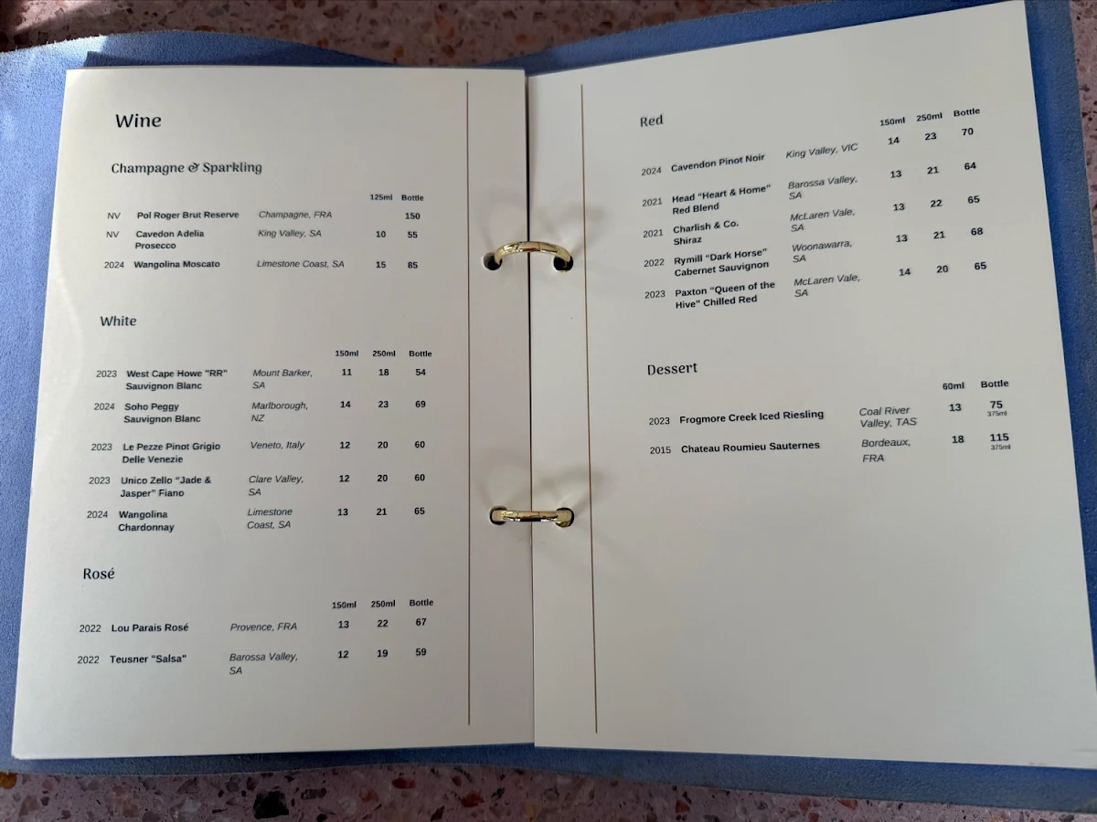 Menu, Humphrey's Hotel