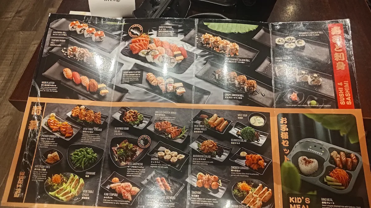 Menu, Okami Japanese Restaurant