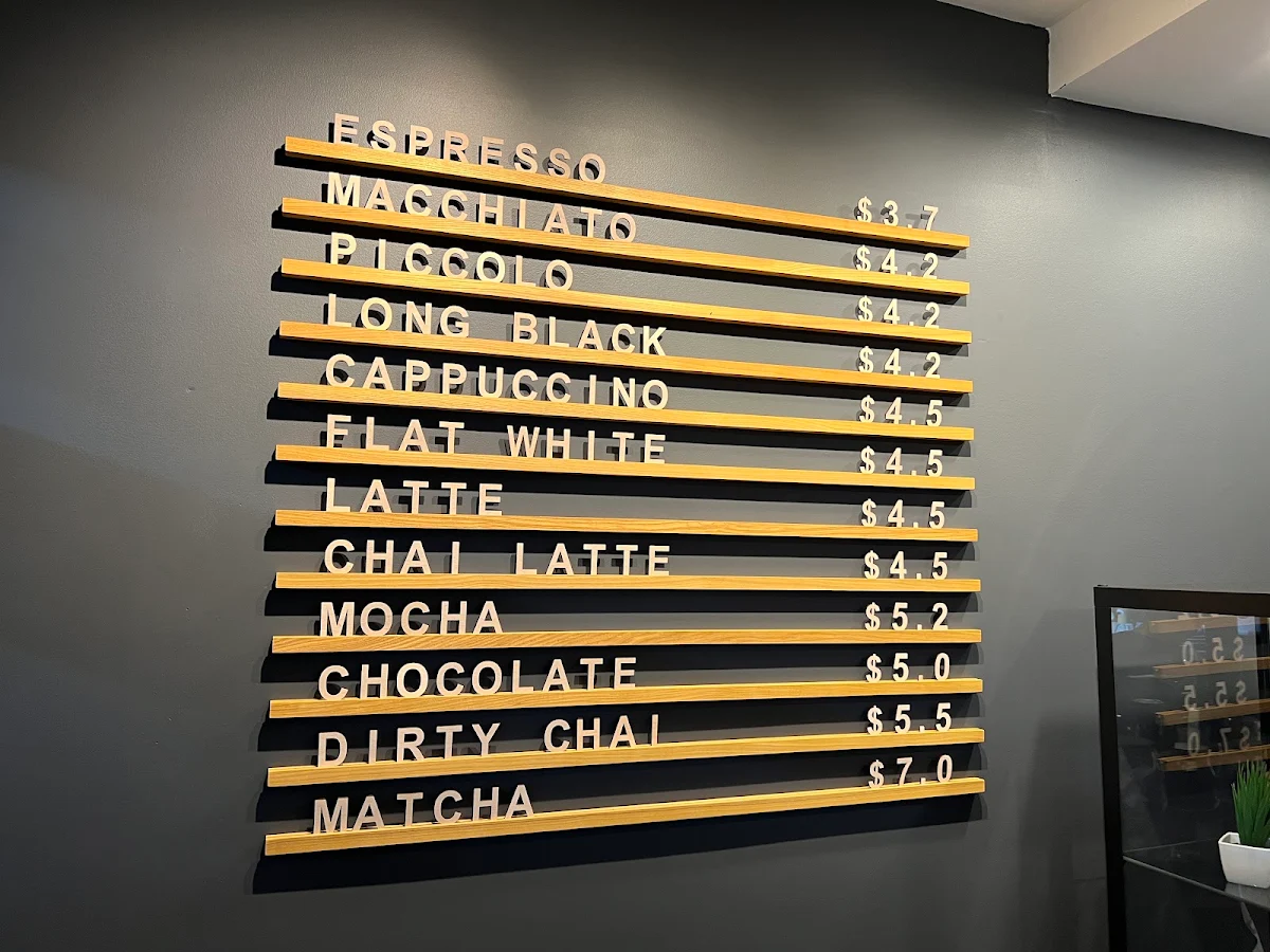 Menu, Manna Coffee