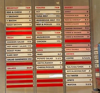 Menu, Hector's Deli