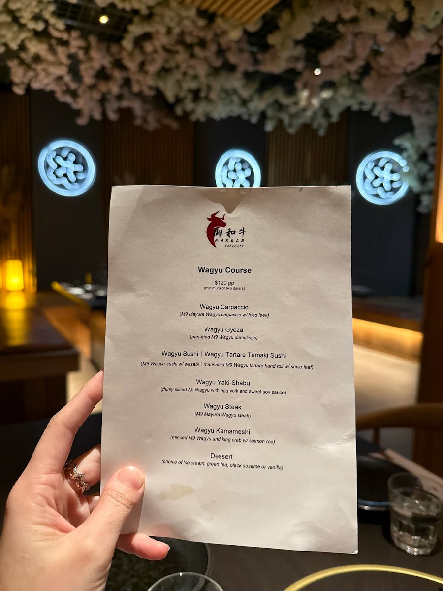 Menu, Marble Yakiniku