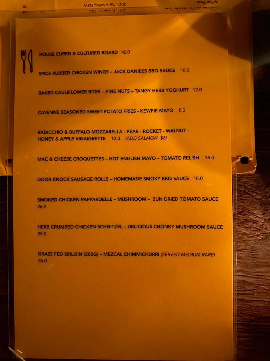 Menu, Door Knock