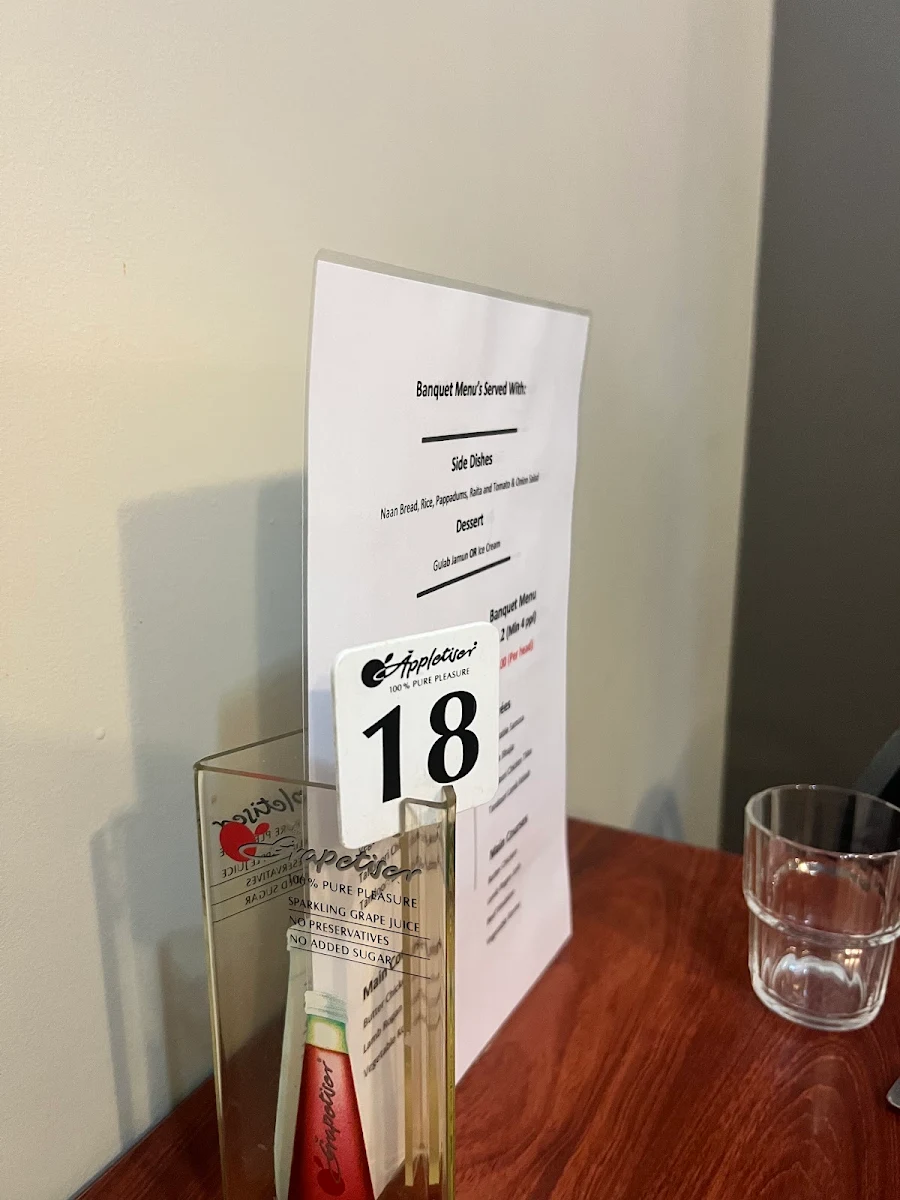Menu, Chalisa Indian Restaurant
