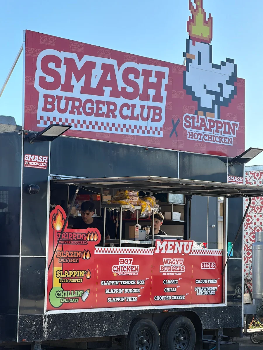 Menu, SMASH Burger Club x SLAPPIN’ Hot Chicken (Hallam)