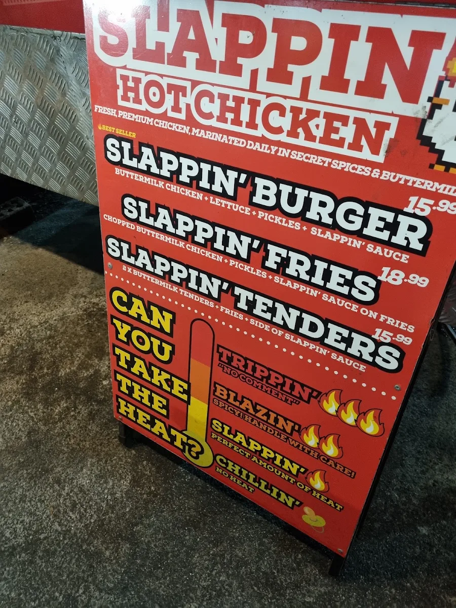 Menu, SMASH Burger Club x SLAPPIN’ Hot Chicken (Hallam)