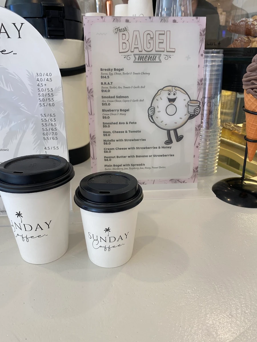 Menu, Sunday Coffee Buddina