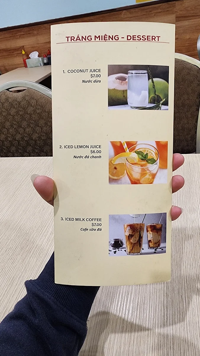 Menu, Thien Kim Vietnamese