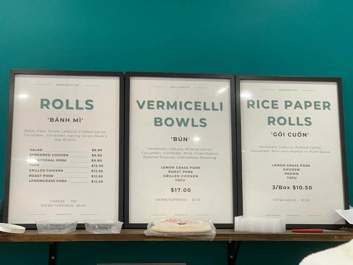 Menu, MaMi Banh Mi