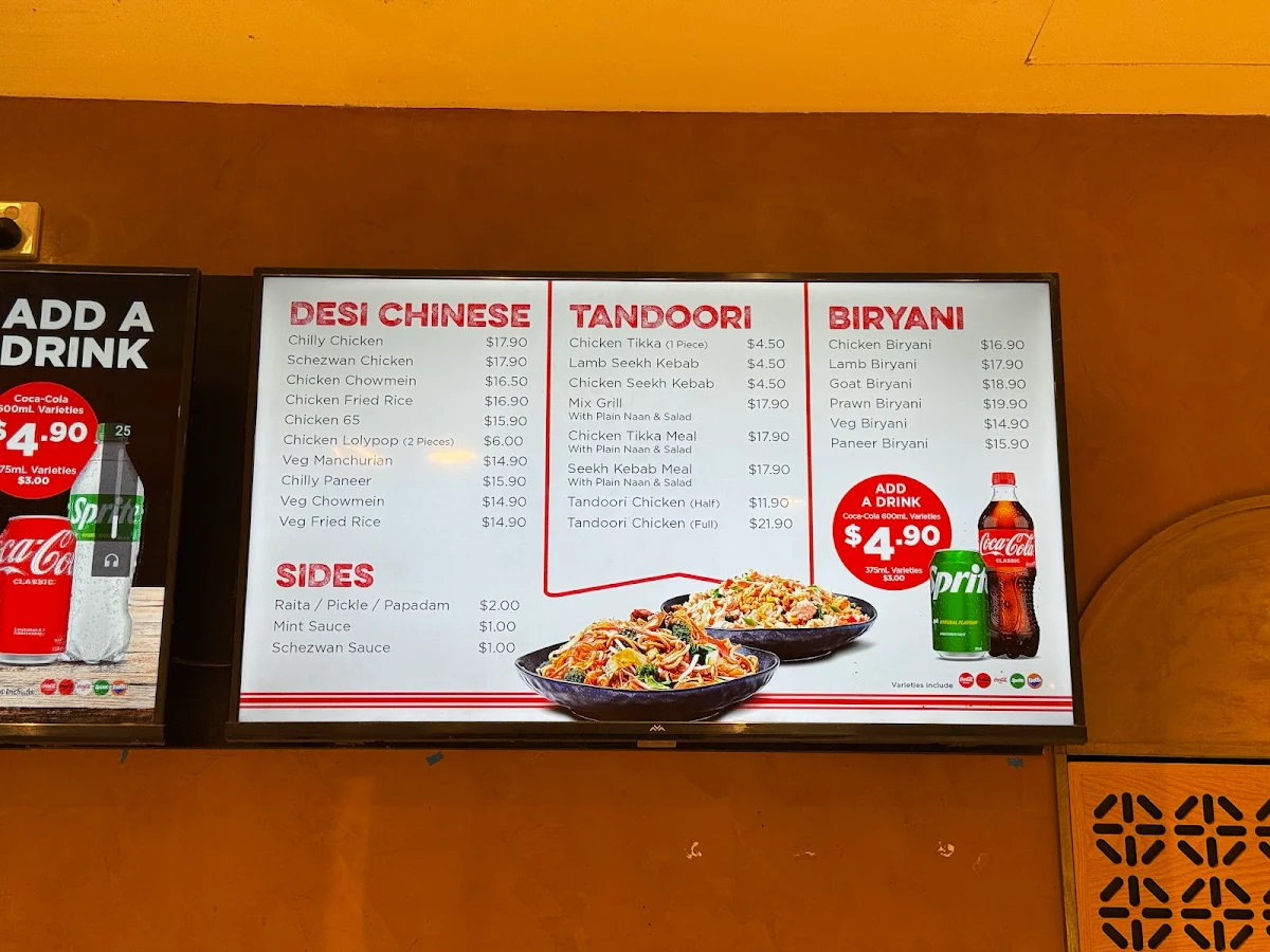 Menu, Eat Indian