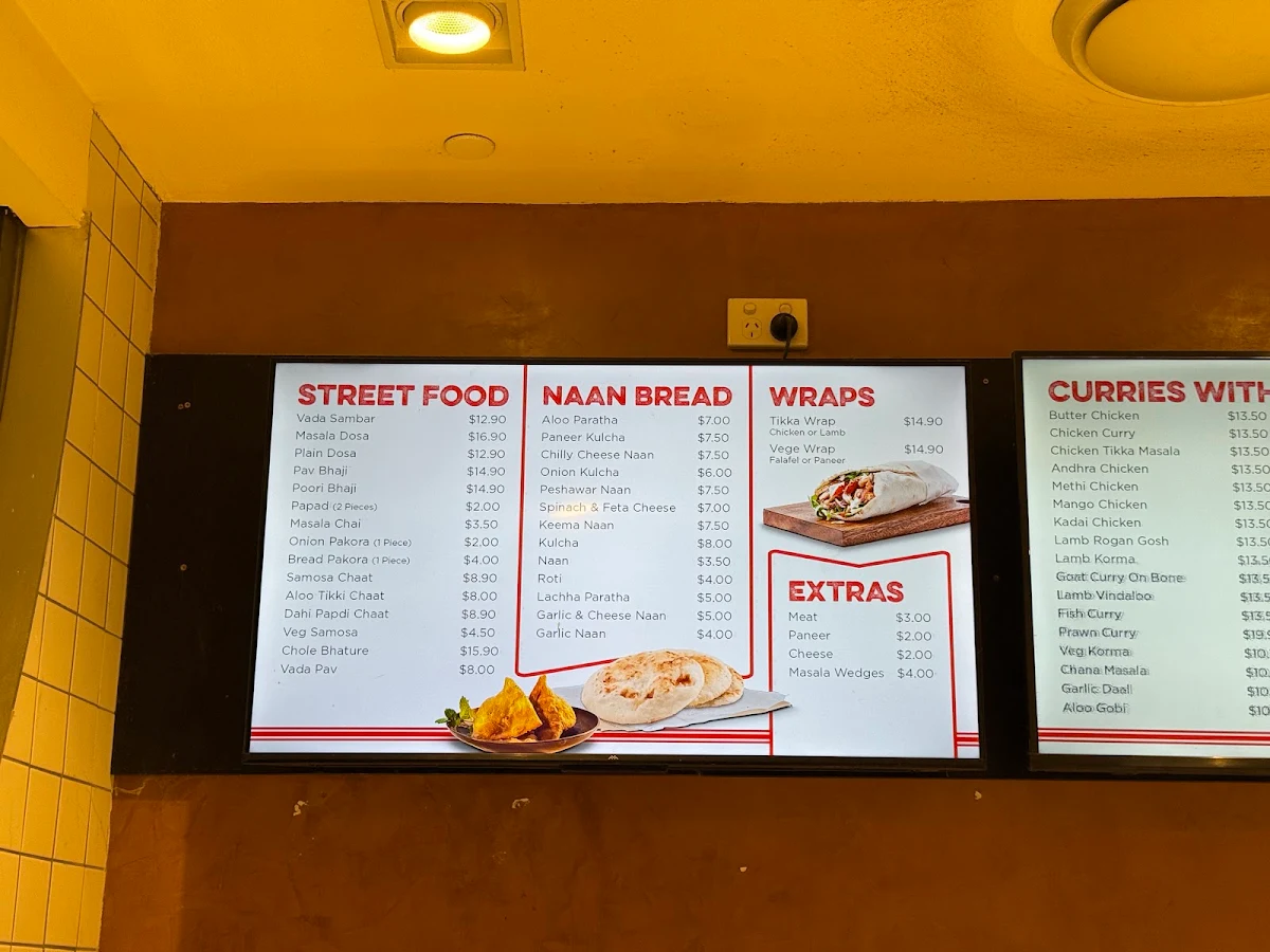 Menu, Eat Indian