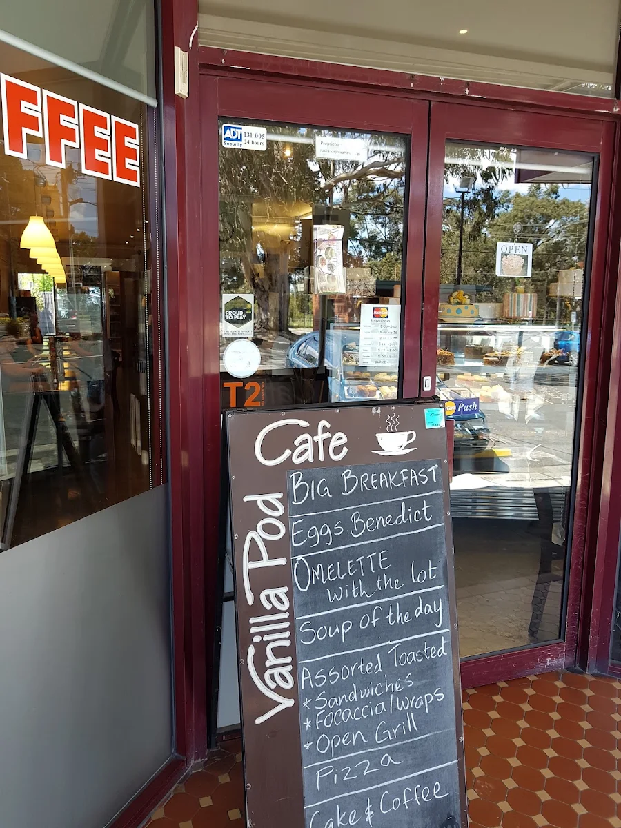 Menu, Vanilla Pod Cafe
