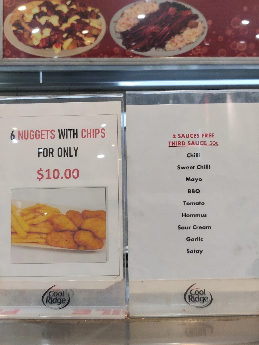 Menu, Thornlie Kebabs