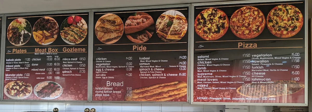 Menu, Thornlie Kebabs