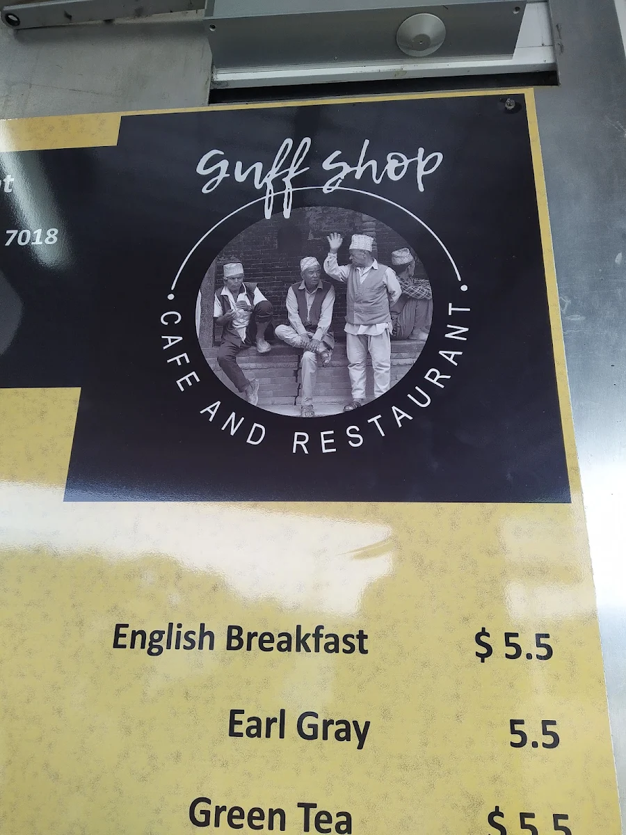 Menu, Guff Shop Cafe & Restuarant