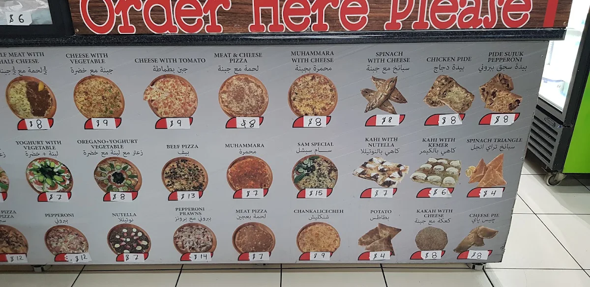 Menu, Mina Bakery Fairfield