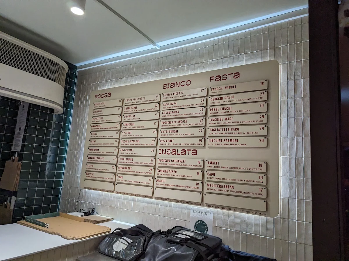 Menu, CAPO PIZZA