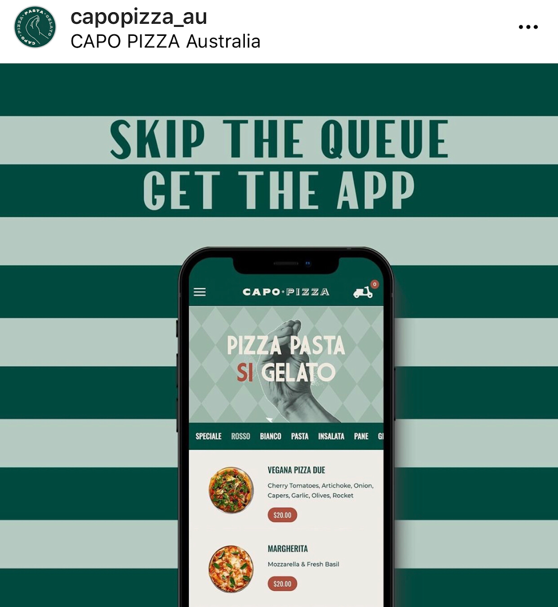 Menu, CAPO PIZZA