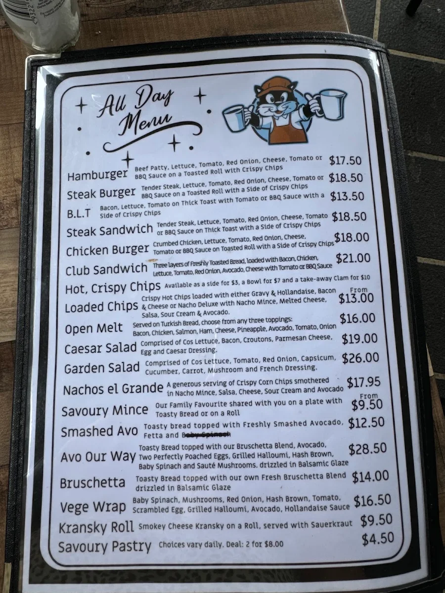 Menu, Cool Beanz Cafe and Dessert Bar