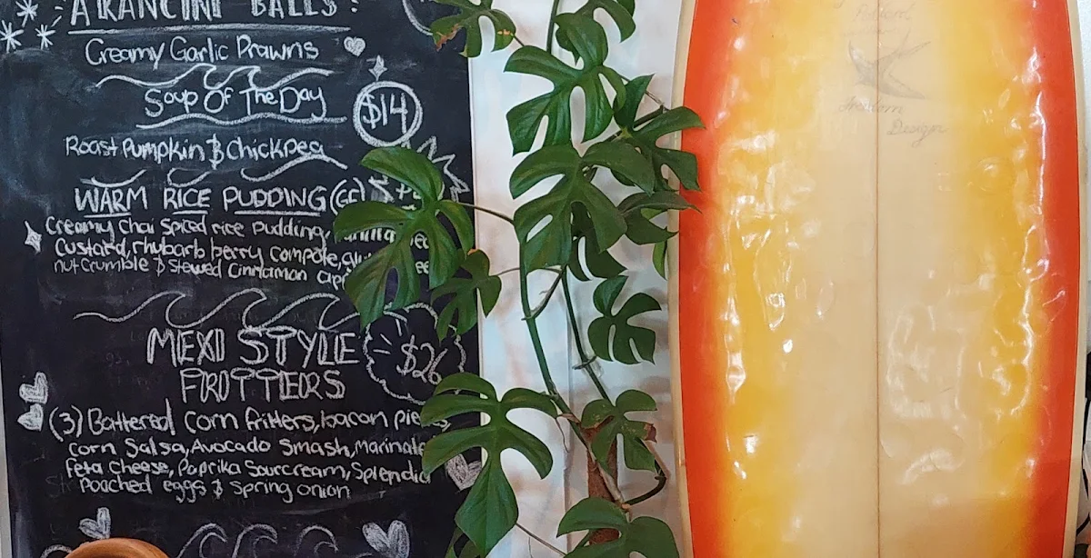 Menu, Tide Espresso Bar