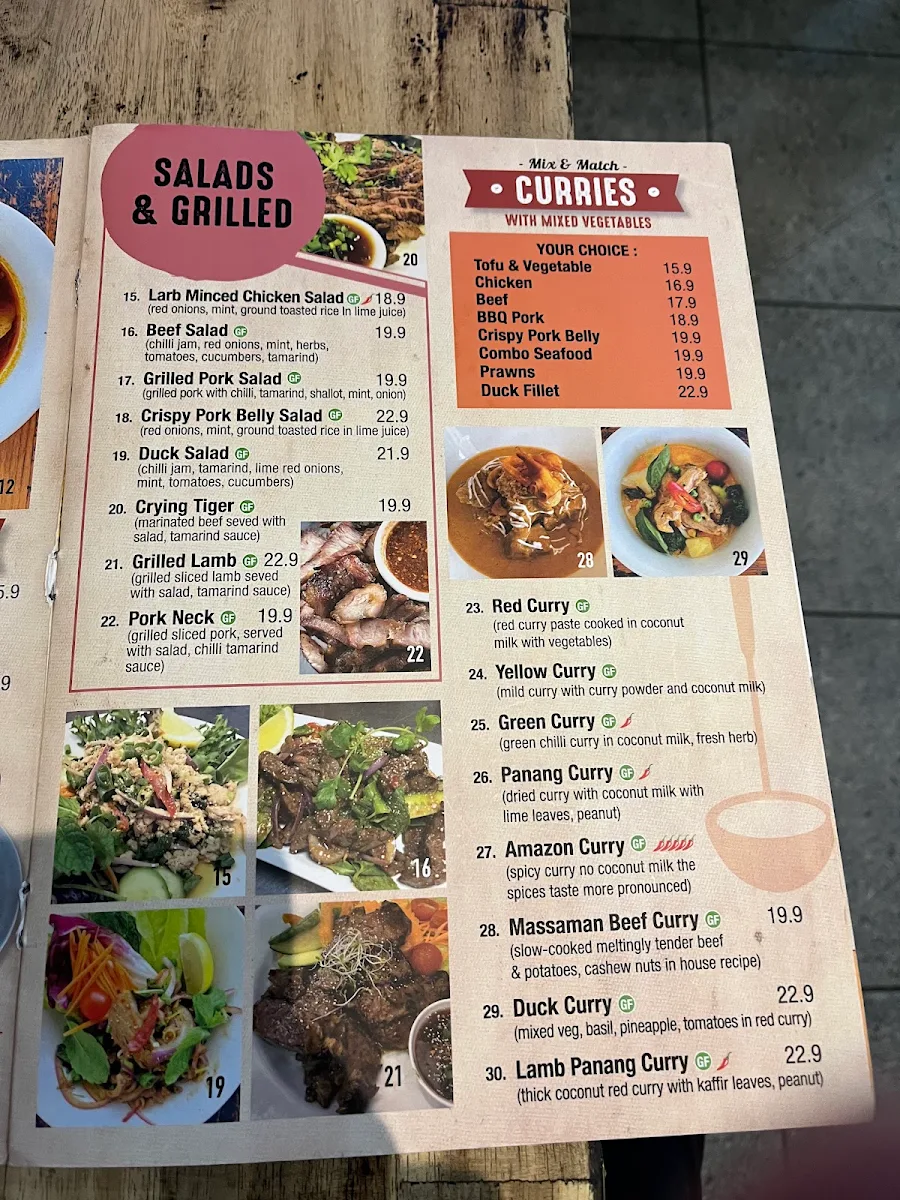 Menu, Thai Bites Kogarah