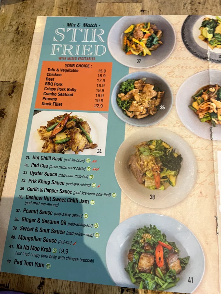 Menu, Thai Bites Kogarah