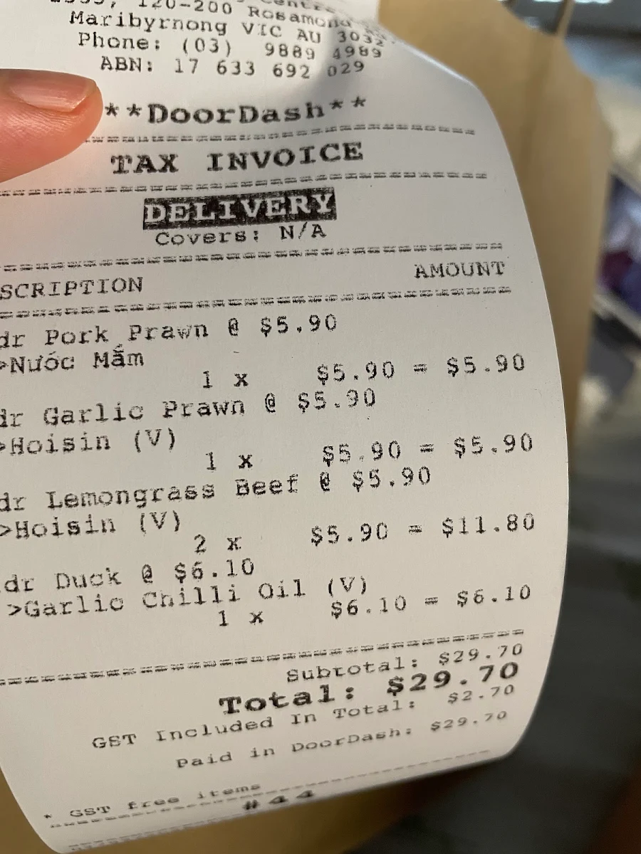 Menu, Roll'd Highpoint